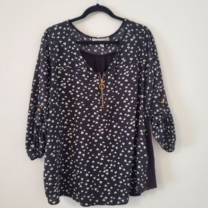 Tempted hearts 2x heart blouse